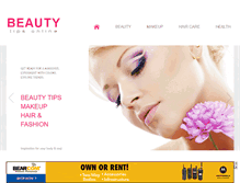 Tablet Screenshot of beautytipsonline.com